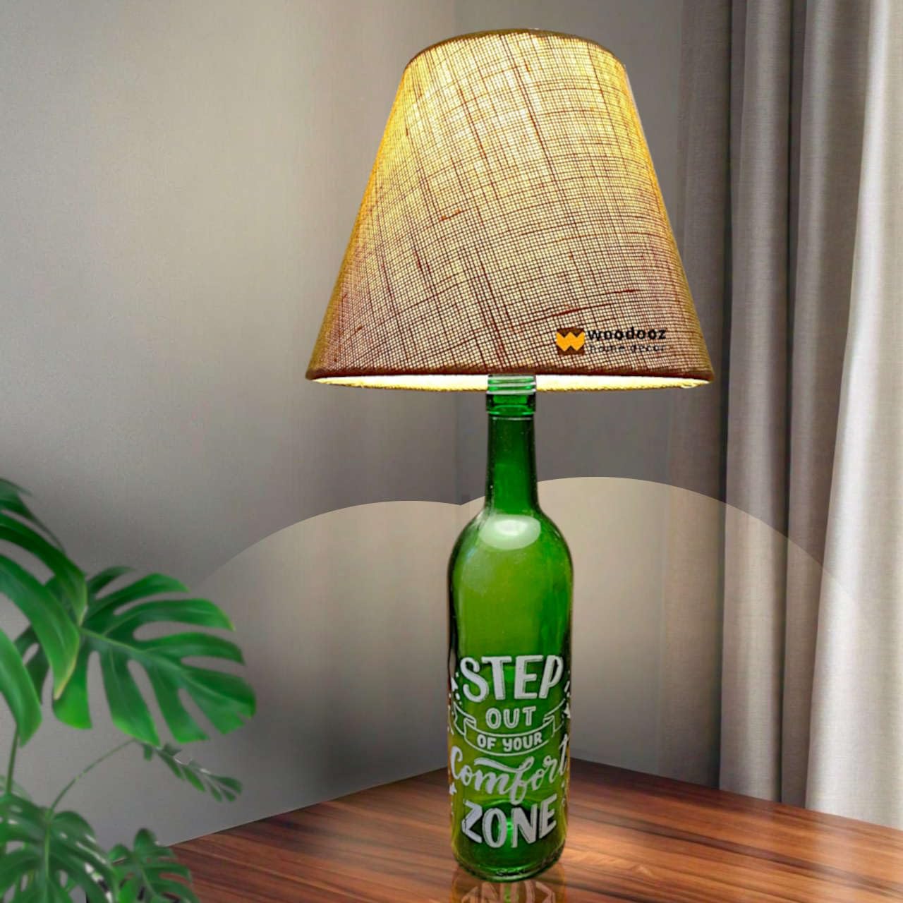Buy Woodooz Home Decor Wine Bottle lamp with Shade | Liquor Bottle